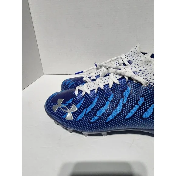 New Under Armour Spotlight Lux MC Blue Football Cleats 3022654-400 Mens Size 8.5 - Picture 4 of 9